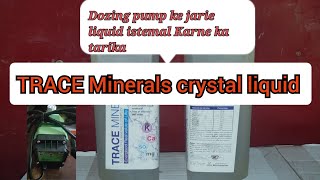 Chemical Dosing Pump for Mineral water plant  crystal liquid TRACE Minerals RO chemical minerals [upl. by Elletnahc]