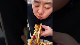 Chinese Food Mukbang Eating Show  Red beef bone marrow  Beef Bone Marrow Challenge [upl. by Colier]