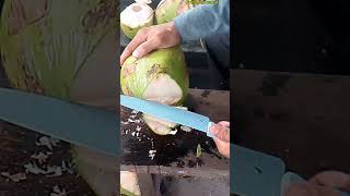 Fresh coconut 322 coconutwater cuttingskills coconut fruitcutting coconutfruit satisfying [upl. by Arval]