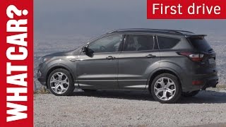 2017 Ford Kuga driven  What Car first drive [upl. by Aihsotan]