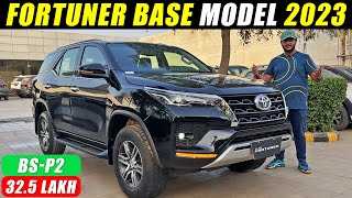 Black Beast🖤  Fortuner Base Model 2023  Walkaround with On Road Price  Fortuner 2023 [upl. by Richy]