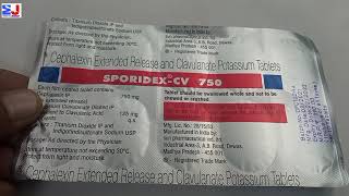 Sporidex Cv 750mg Tablet  Cephalexin ampPotassium Clavulanate tablet uses benefit side effects Hindi [upl. by Lanae]