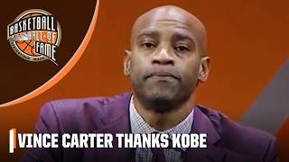 Vince Carter thanks Kobe Bryant during his Hall of Fame speech ❤️  NBA on ESPN [upl. by Ettezyl]