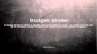 What does trudgen stroke mean [upl. by Burwell]