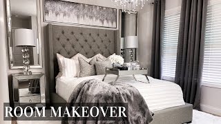 EXTREME Bedroom Makeover  LUXE ON A BUDGET Room Transformation [upl. by Nivad]