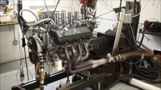 482 cube Hilborn Injected Ford 427 SOHC on dyno  634 HP  updated [upl. by Laurena]