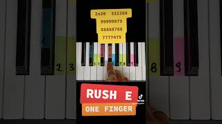 Rush E  one finger piano oferuje pianino pianotutorial piano rush [upl. by Treblih]