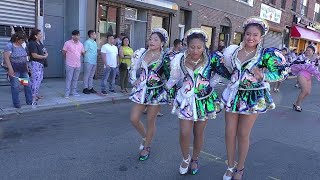 CAPORALES DANCE BY BOLIVIAN GIRLS DANCERS  BOLIVIAN GIRLS DANCE CAPORALES DANCE AT BOLIVIAN PARADE [upl. by Irtak]