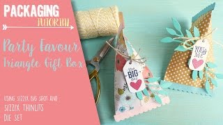 How to make a Party Favour box using Triangle Gift Box Sizzix Die Set [upl. by Sprague]