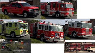 Ventura County Strike Team XVE1551A VCFD Engine 351 amp OFD Engine 62 Responding to Mountain Fire [upl. by Ainotal]