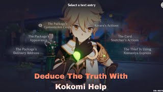 Deduce the truth with kokomi help Quest GENSHIN IMPACT [upl. by Butterfield12]