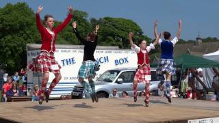 Bagpipes And Traditional Dancing Highland Games Markinch Fife Scotland [upl. by Etteniotna]