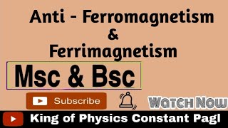 AntiFerromagnetism amp Ferrimagnetism [upl. by Ahsinoj]