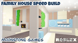 Adopt Me Modern Family House Speed Build  Adopt Me Pastel Home Part 1 Living Room  Aesthetic 🌿 [upl. by Ethban]