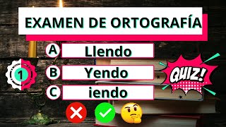 Examen de Ortografía✅❌ ¿Podrás acertar todas la preguntas🤔quiz ortografía testdeculturageneral [upl. by Losse169]