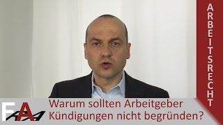 Kündigung im Kündigungsschreiben begründen  Fachanwalt Arbeitsrecht [upl. by Karita]