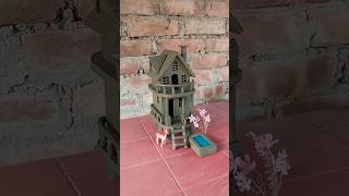 Beautiful miniature clay house 🏠  clayhouse mudhouse craft [upl. by Mitchael]