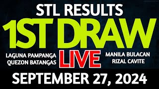 Stl Result Today 1st draw September 27 2024 STL Batangas Live [upl. by Atkins]