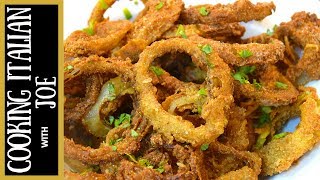 Crispy Onion Rings  Cooking Italian with Joe [upl. by Lontson]