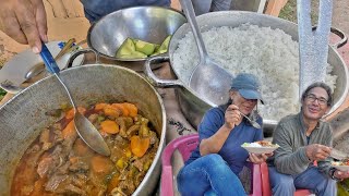 cocinando en el campo arroz con habichuelas y carne guisada para el viejo lolo Parte 1 [upl. by Lovering]