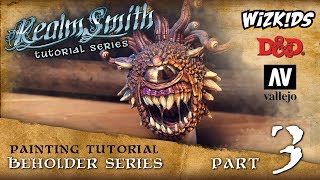 How to Paint a Wizkids Beholder  Part 3  Midtones and Highlights [upl. by Repsihw]