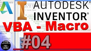 AutoDesk INVENTOR VBA 04  Control Events [upl. by Aelrac]