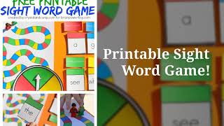 Free Printable Sight Word Game [upl. by Caine]