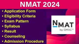 NMAT 2024  Eligibility Criteria Exam Date Application form Syllabus Counseling [upl. by Akcirahs]