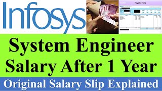 Infosys System Engineer Salary after 1 year  Salary Structure  Inhand salary tcs salaryslip job [upl. by Coriss]