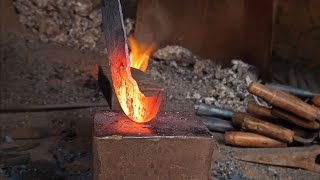 Making a Aruvel Billhook and Tano  Handle  Iron Pipe 1 [upl. by Henghold]