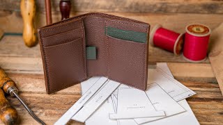 Making a vertical bifold wallet for beginners Best Selling Leather Wallet [upl. by Lytsyrk]