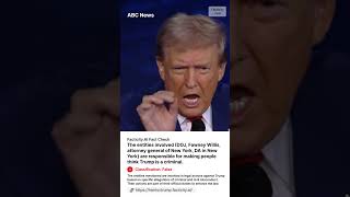 Fact Check  DOJ Blamed for Portraying Trump as Criminal  View more at harrisvtrumpfacticityai [upl. by Eiramyma]