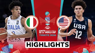 Final Italy 🇮🇹 vs USA 🇺🇸  Highlights  FIBA U17 Basketball World Cup 2024 [upl. by Walke998]