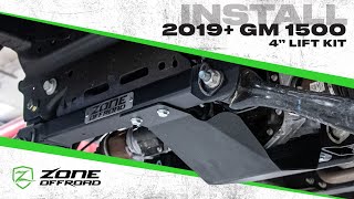 How To Install Zone 4quot6quot Lift Kit for 2019 Chevy  GMC 1500 Trucks [upl. by Spatz]