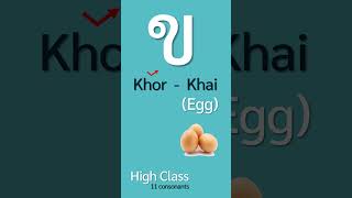 THAI Consonant  Highclass group  ข Khor  Khai Egg [upl. by Kingsly]