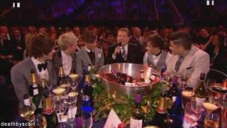 One Direction Chat with James Corden at the Brits [upl. by Anawat]