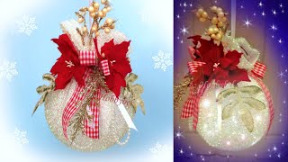 Tutorial natale pallina luminosa fai da te facile e veloce sfera plexiglass con luci allinterno [upl. by Shanda]