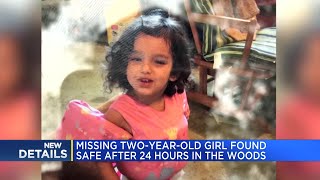 Missing 2yearold girl found safe after 24 hours in the woods [upl. by Pish792]