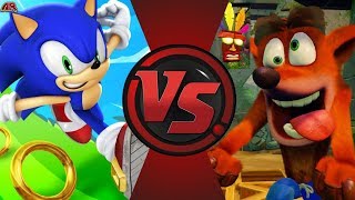 Sonic the Hedgehog vs Crash Bandicoot Cartoon Fight Night Episode 52 [upl. by Princess]