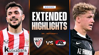 Athletic Club vs AZ Alkmaar Extended Highlights  UEL League Phase MD 2  CBS Sports Golazo [upl. by Aillicirp]