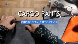 How to Sew the Outside Seam on Cargo Pants  For Beginners [upl. by Odelia]