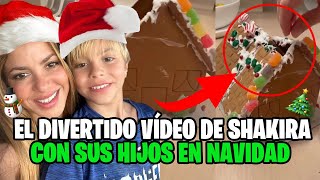 SHAKIRA se divierte con sus hijos armando casitas de Jengibre en navidad 🍪🎄 [upl. by Nalani]