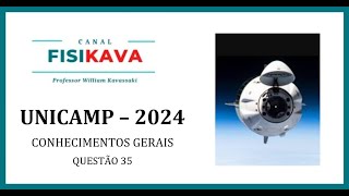 UNICAMP 2024  Após viajar pela atmosfera por determinado tempo o módulo da velocidade da cápsula [upl. by Ferreby]