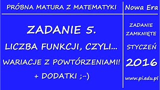 Zadanie 5 Matura z Nową Erą Styczeń 2016 PR Kombinatoryka [upl. by Ehcadroj226]