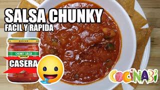 👨‍🍳RECETA DE SALSA CHUNKY ESTILO TOSTITOS  COCINABI🔥🥘 [upl. by Ainerbas]