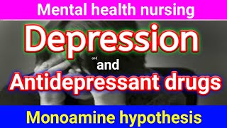 depression  antidepressant drugs  monoamine hypothesis of depression  depression medicine [upl. by Valer]