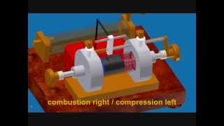 Free piston 2stroke CAD video [upl. by Minda442]