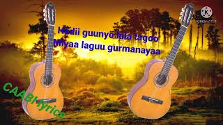 cabdi qays aduunbaaba gabadhyahay qaacilyrics [upl. by Eesak633]