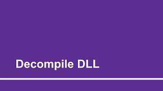 Decompile DLL  Part  37  Using ASPNet Blazor for Absolute Beginners [upl. by Lilybelle]