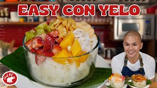 EASY CON YELO Matamis na Saging Balinghoy Camote and Bingsustyle HaloHalo  Chef RV [upl. by Maram937]